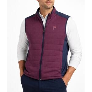 Holderness & Bourne “The Perry” Bordeaux Herringbone Performance Vest Men’s Sz L